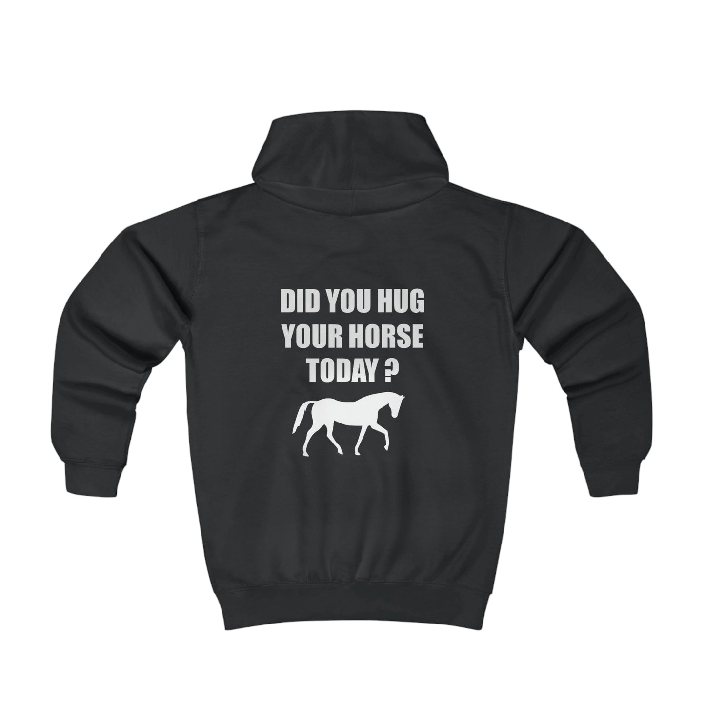 Horse Hugs - Youth Hoodie - White Lettering