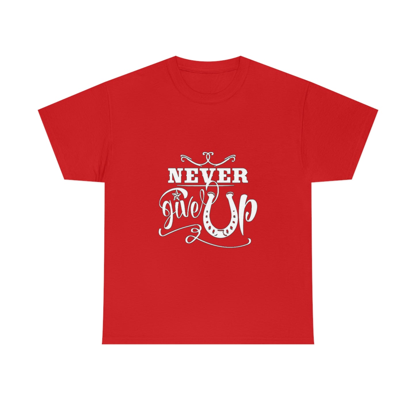 Never Give Up - Adult Tee (Front Logo)