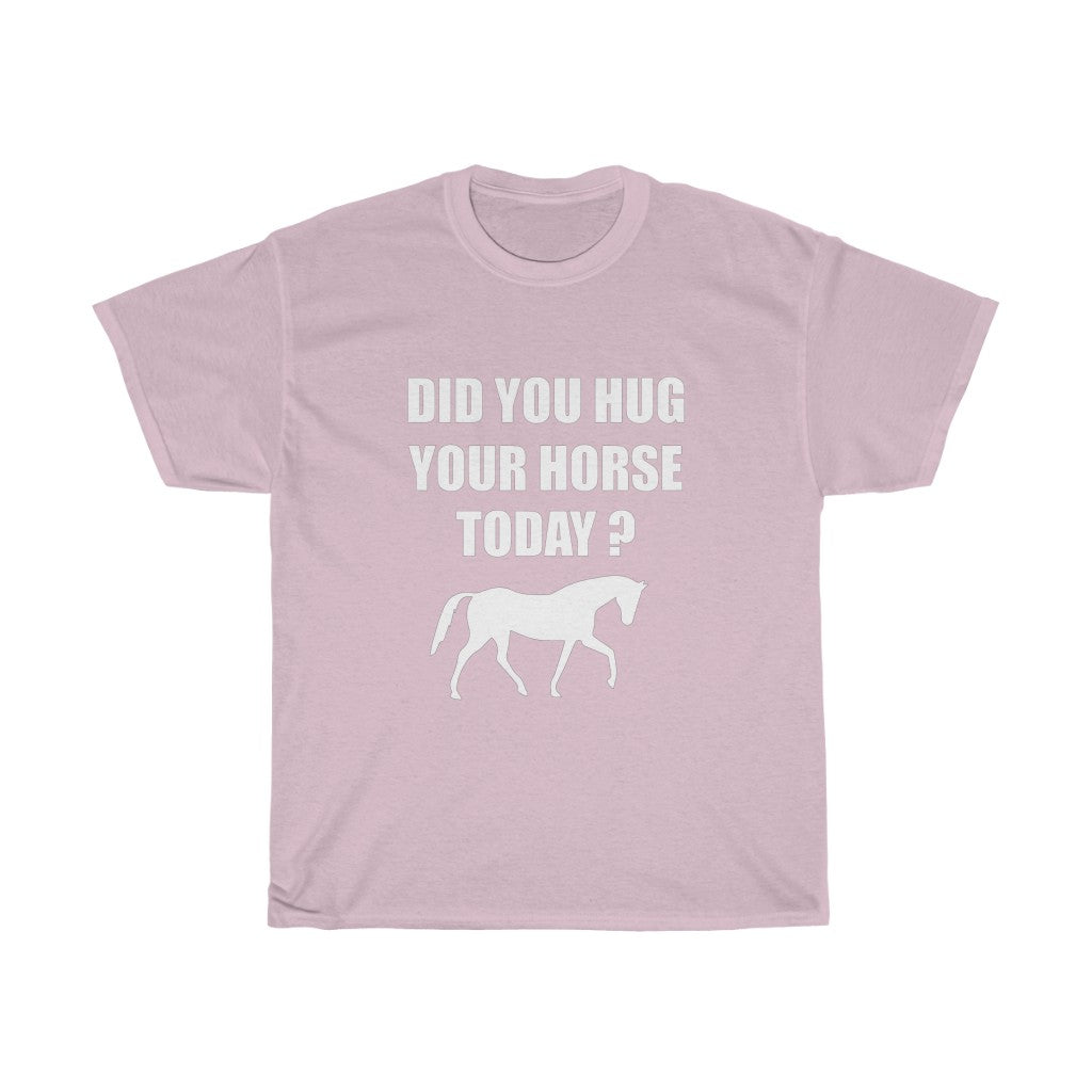 Horse Hugs - Adult Tee (Front Logo) - White Print
