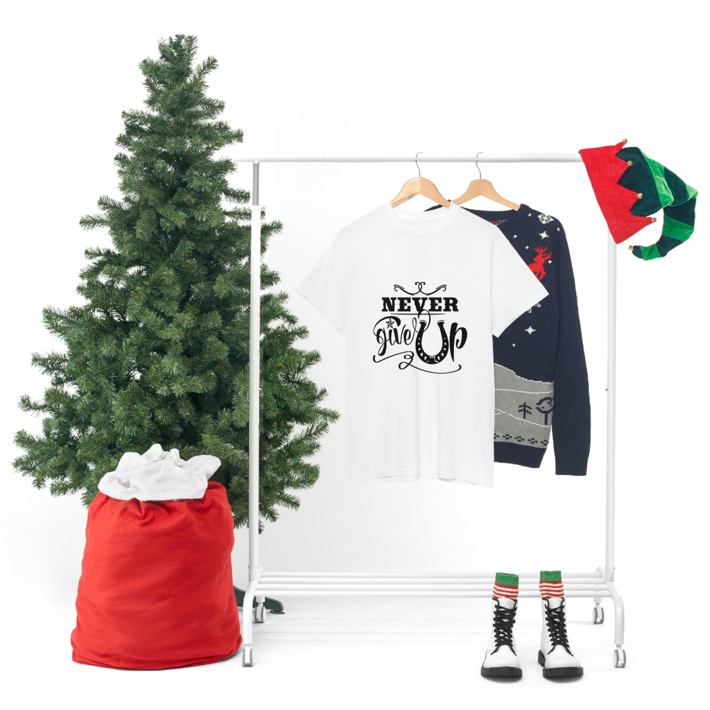 Never Give Up - Adult Tee (Front Logo)