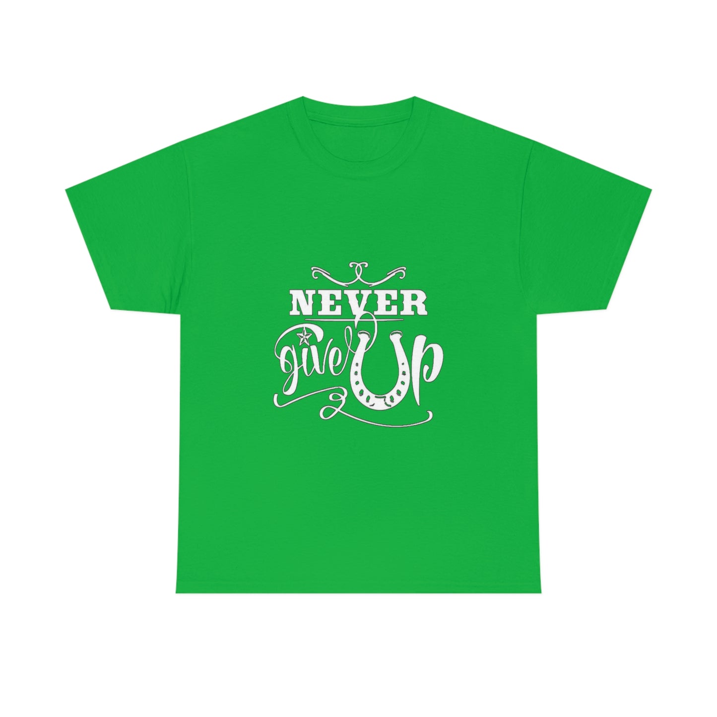 Never Give Up - Adult Tee (Front Logo)