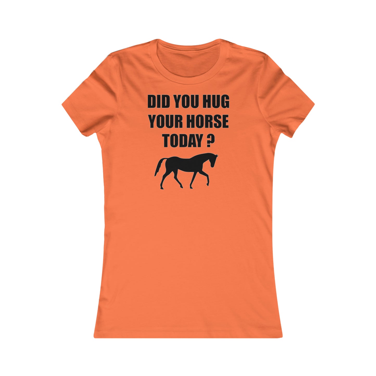Horse Hugs - Women's Favorite Tee - Black Print