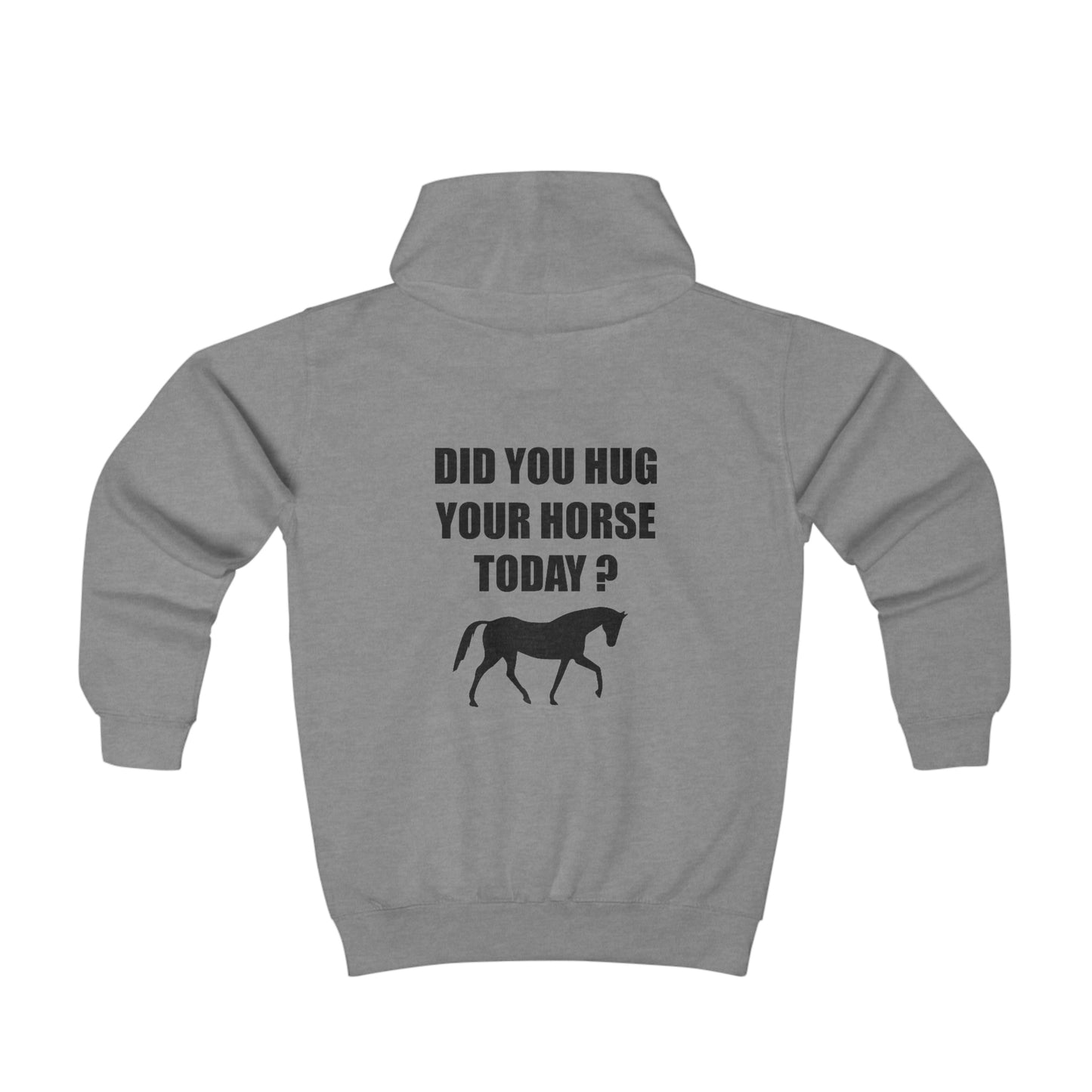 Horse Hugs - Youth Hoodie - Black Lettering