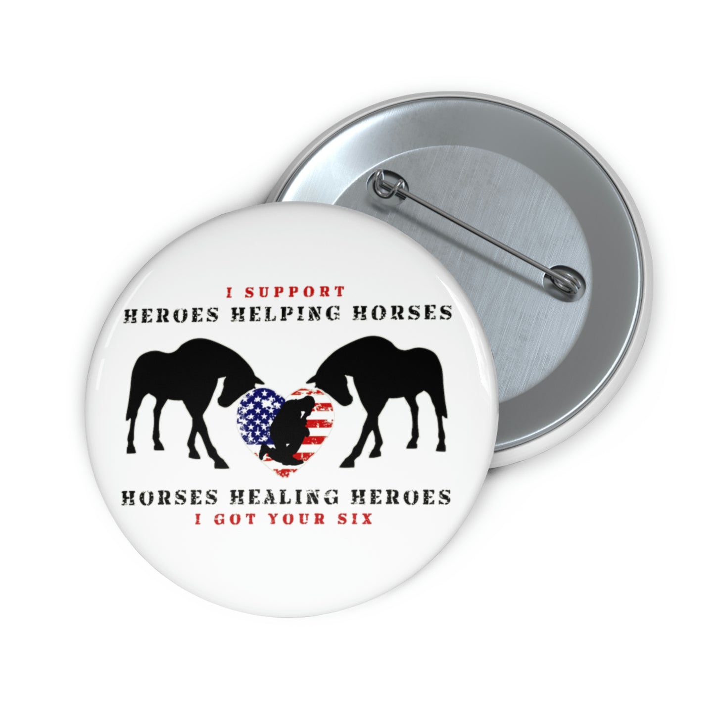6H - Heart - Custom Pin Buttons