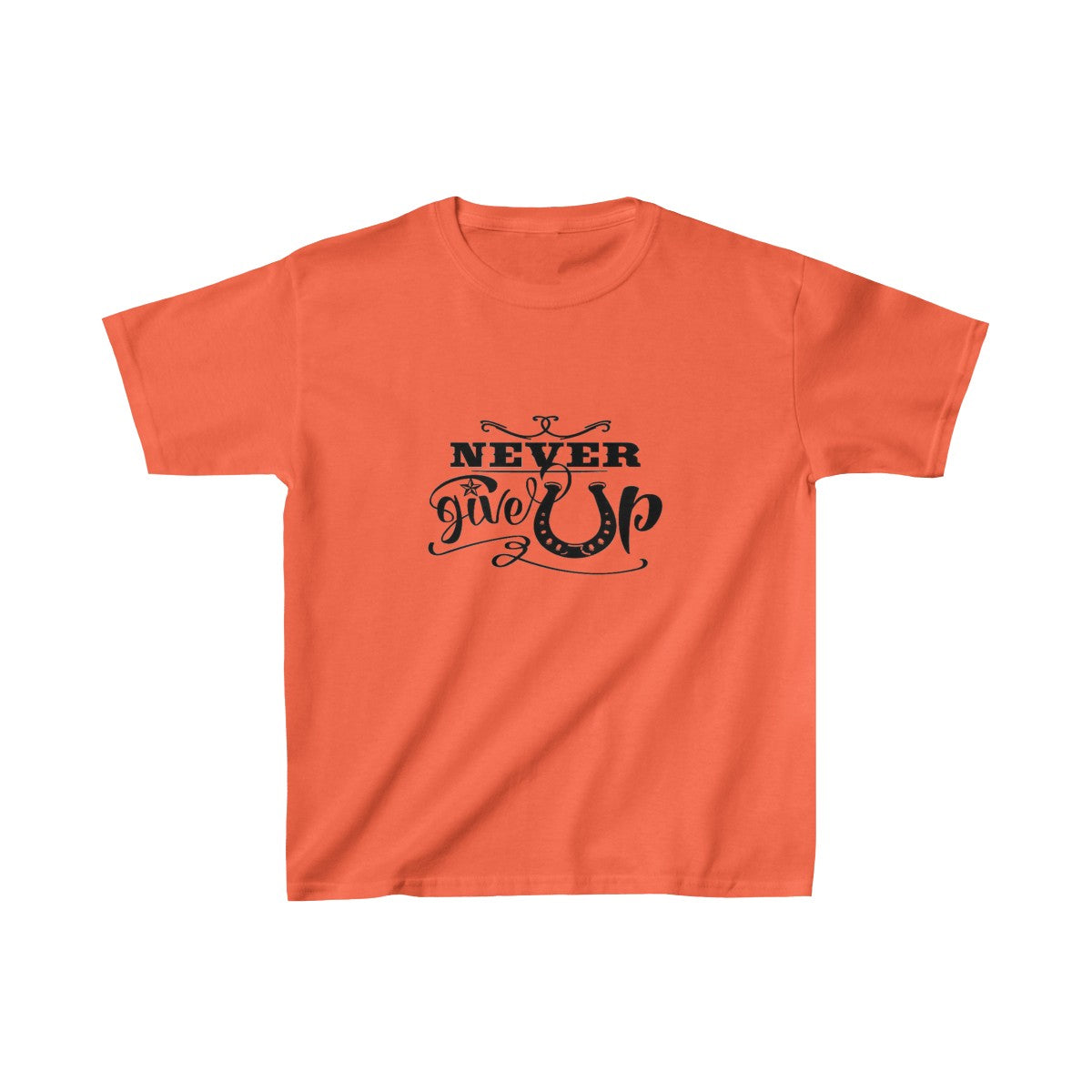 Never Give Up - Kids Heavy Cotton™ Tee