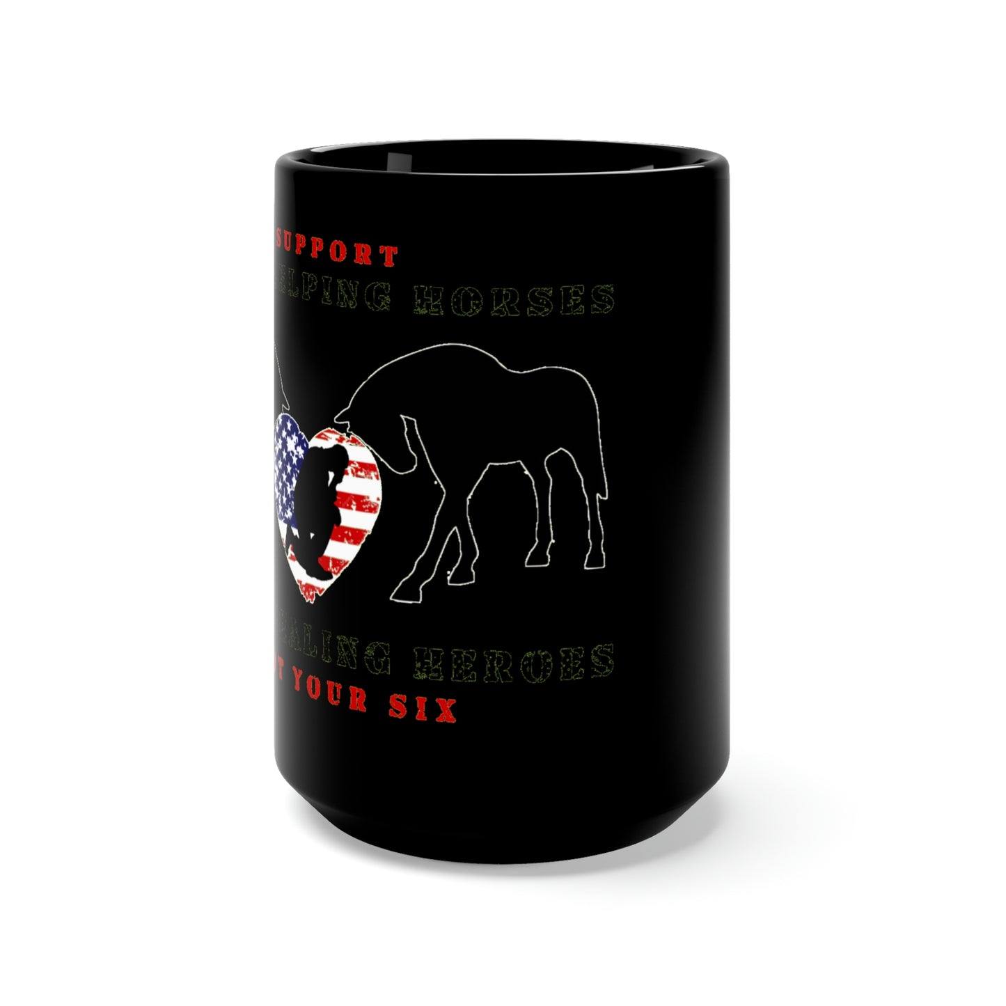 6H - Heart - Black Mug 15oz