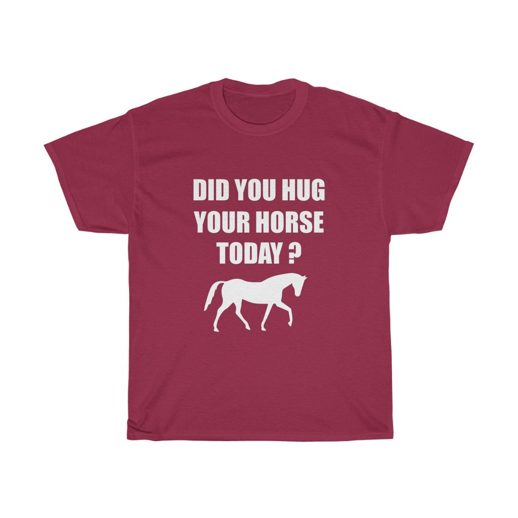 Horse Hugs - Adult Tee (Front Logo) - White Print