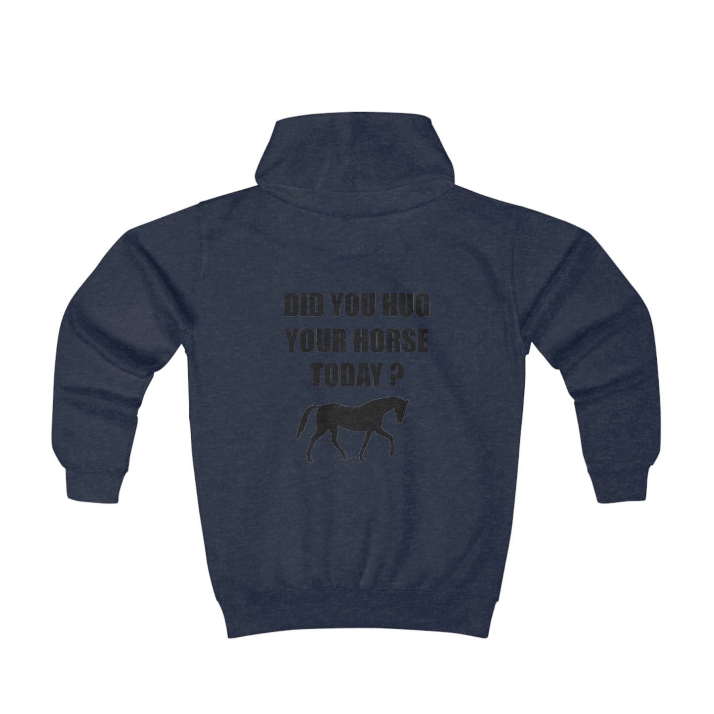 Horse Hugs - Youth Hoodie - Black Lettering