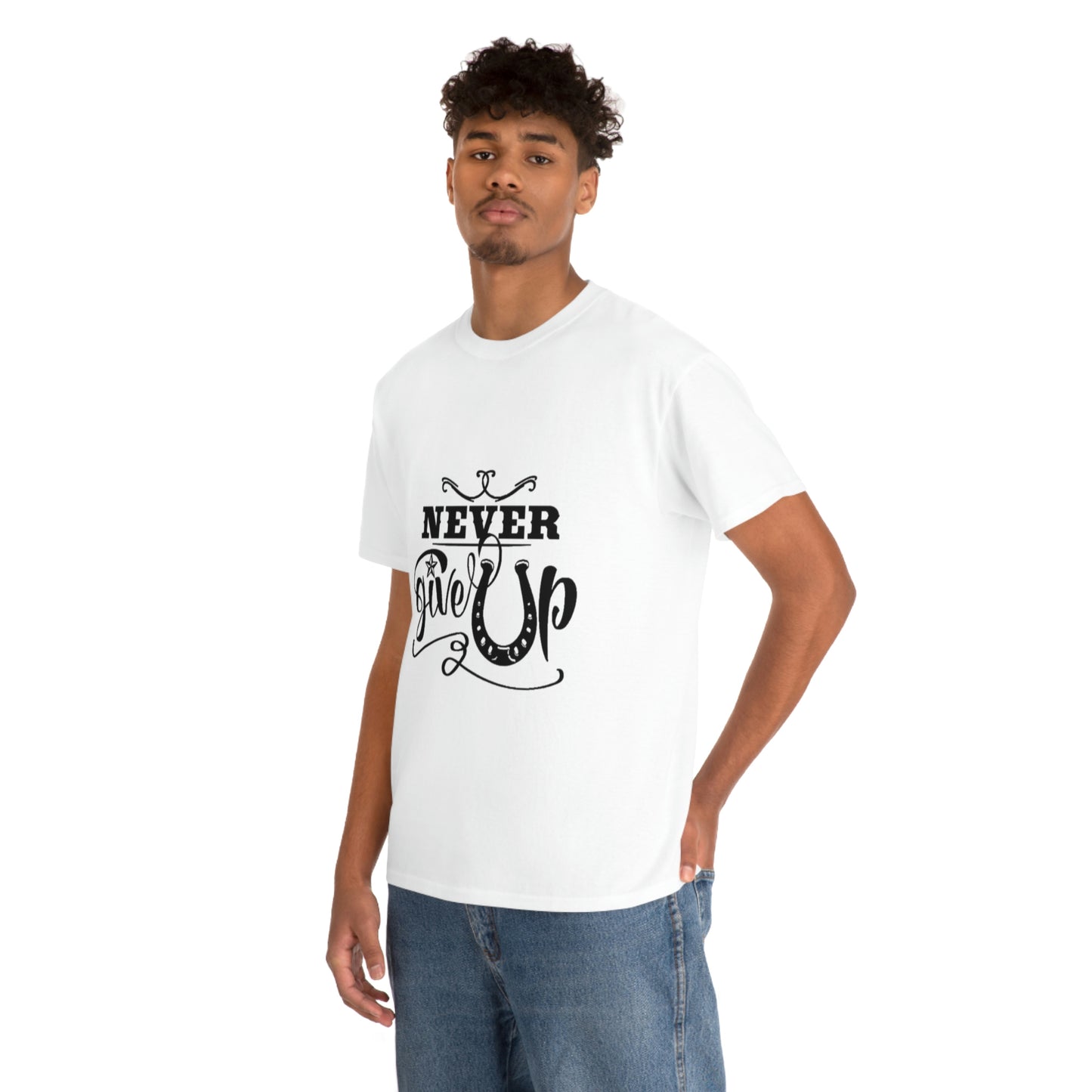 Never Give Up - Adult Tee (Front Logo)