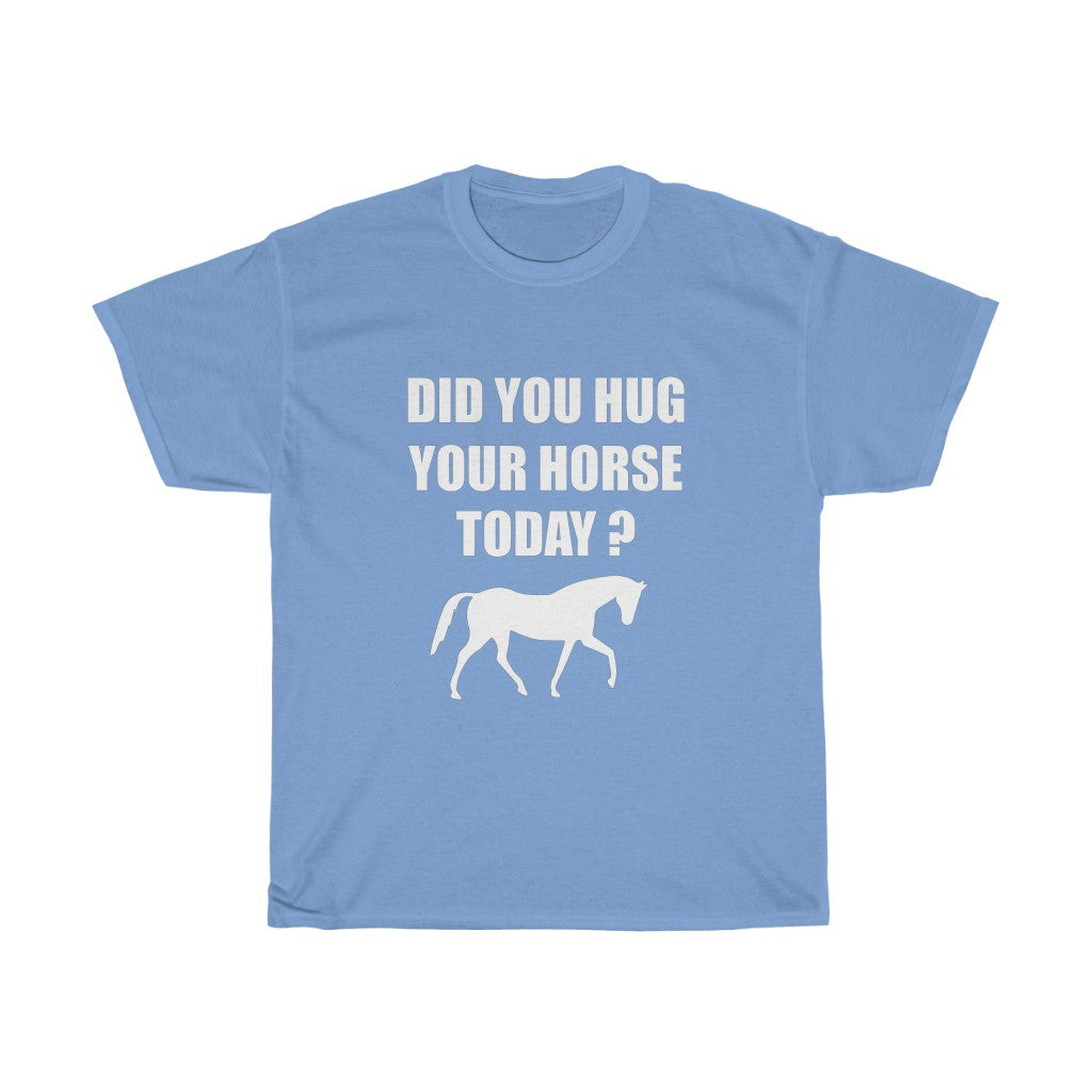 Horse Hugs - Adult Tee (Front Logo) - White Print