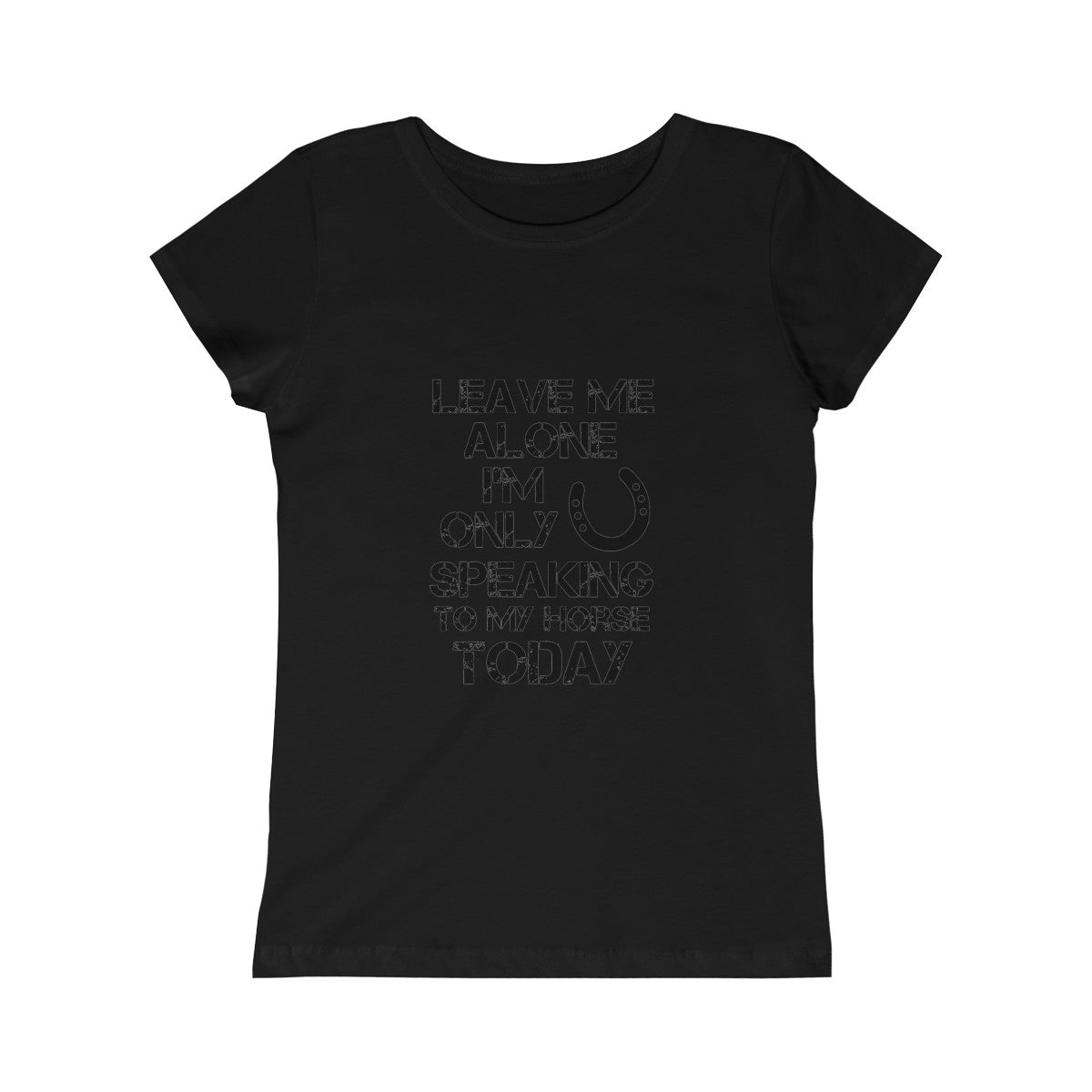 Leave Me Alone - Girls Princess Tee - Black Print