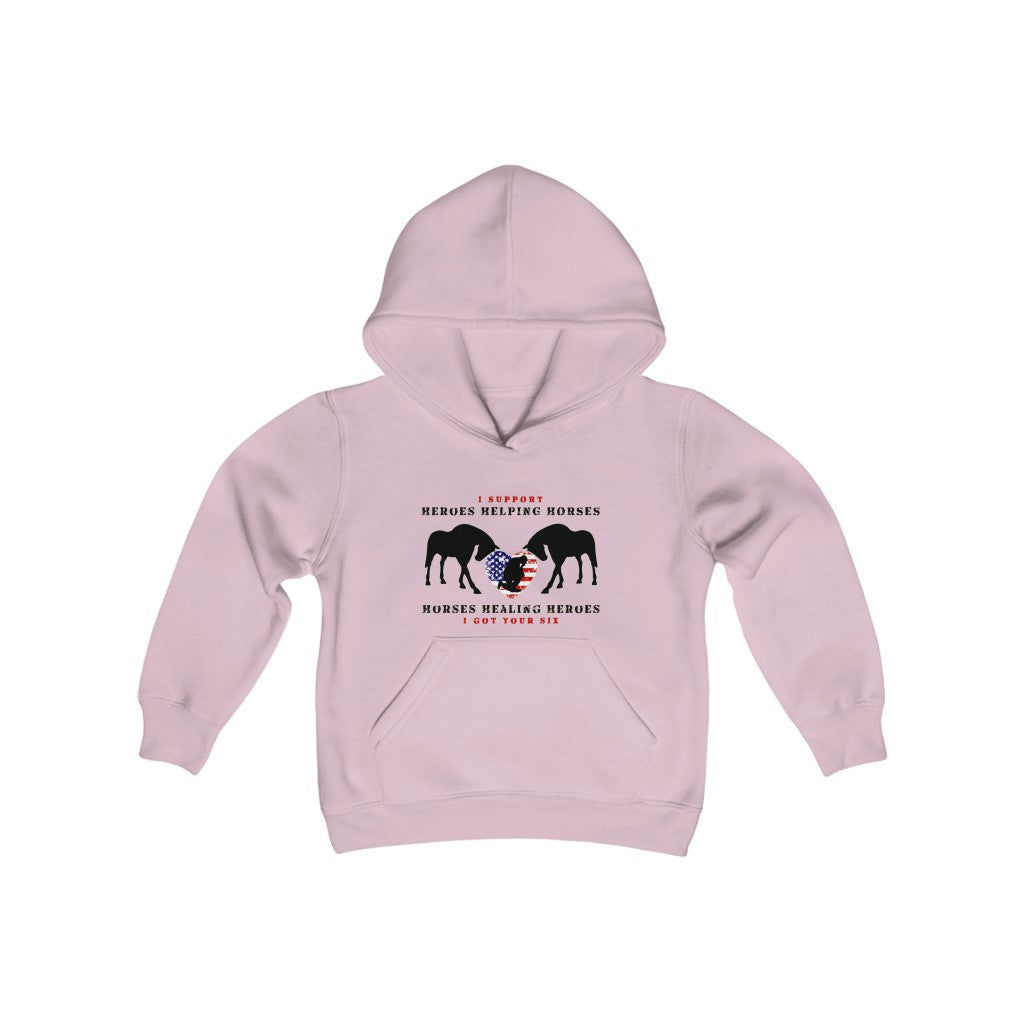 6H - Heart - Youth Hoodie (Front Logo)