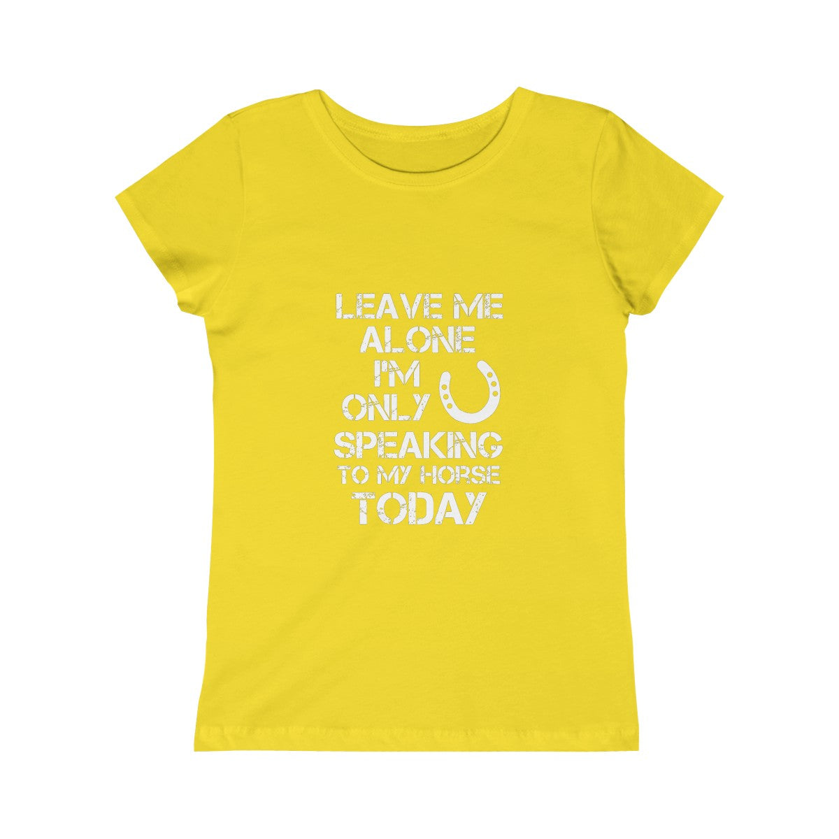 Leave Me Alone - Girls Princess Tee - White Print