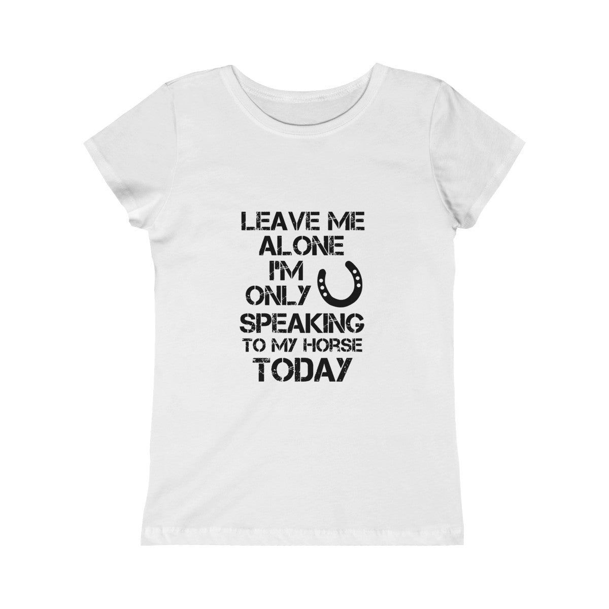 Leave Me Alone - Girls Princess Tee - Black Print