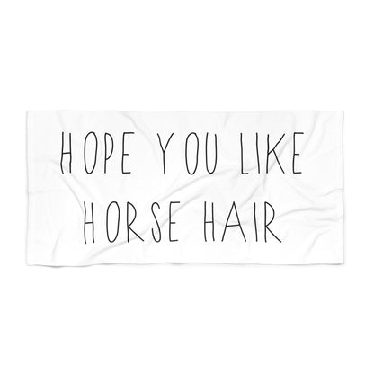 Funny Horse Hair Beach Towel - Perfect for Horse Lovers & Summer Fun