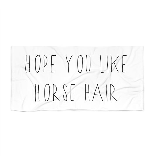 Funny Horse Hair Beach Towel - Perfect for Horse Lovers & Summer Fun
