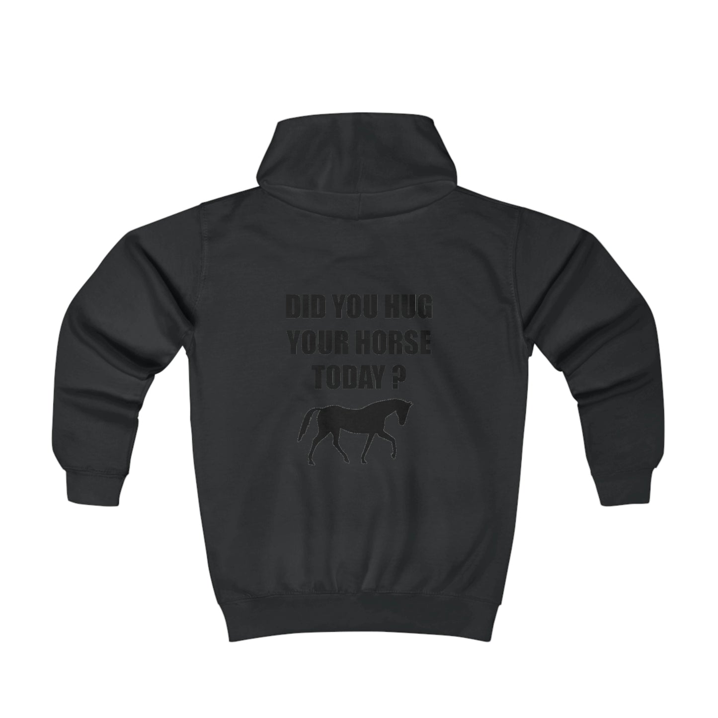 Horse Hugs - Youth Hoodie - Black Lettering