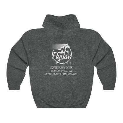 Elysian Fields - Adult Unisex Heavy Blend™ Hooded Sweatshirt - White Logo