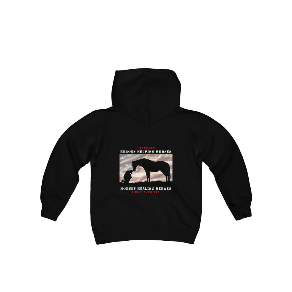 6H - Youth Hoodie - White Lettering (Back Logo)