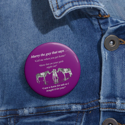 The One! - Custom Pin Buttons - Purple