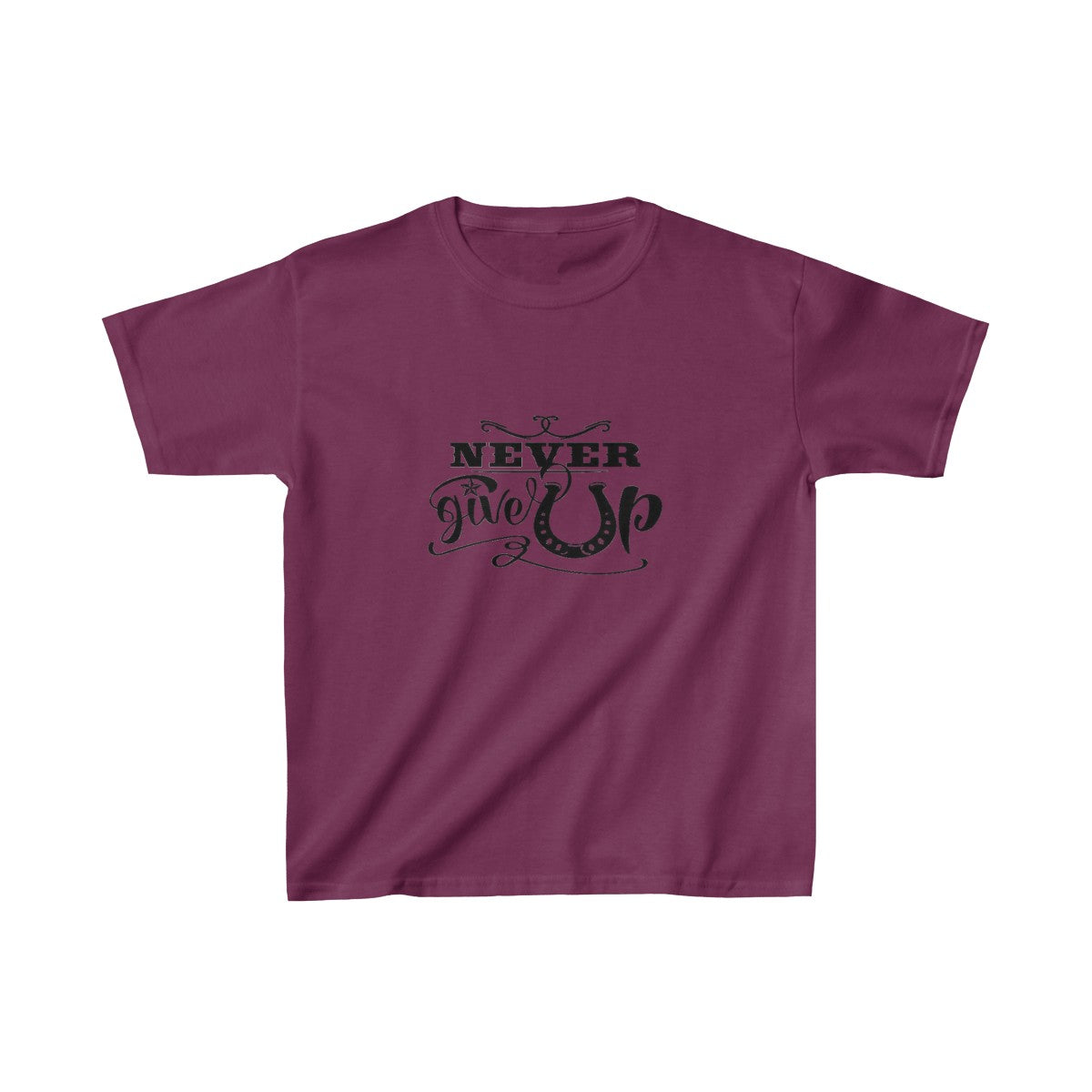 Never Give Up - Kids Heavy Cotton™ Tee