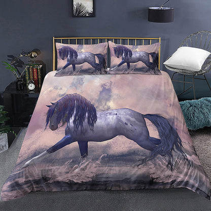 3D Animal Printed Horse Bedding Cover Set for Bedroom - all sizes available with pillow case
