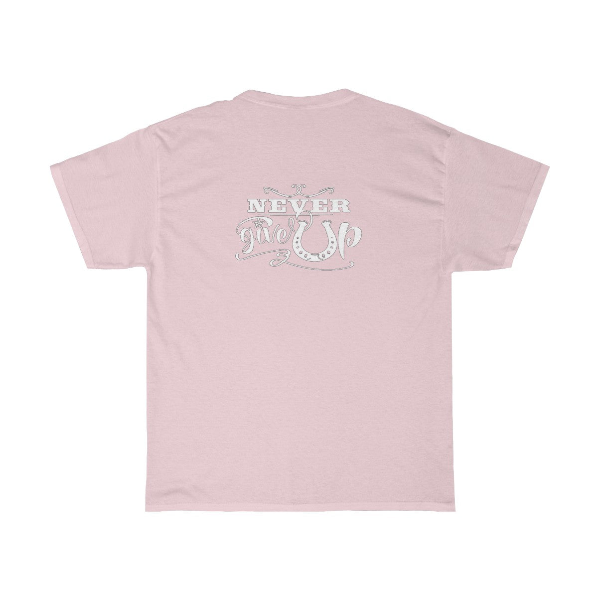 Never Give Up - Adult Tee (Back Logo)
