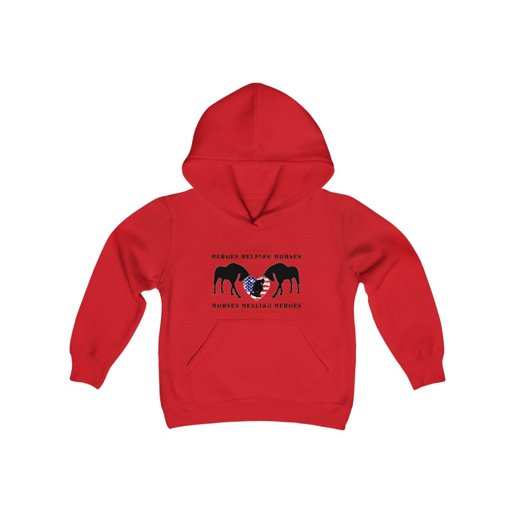 6H - Heart - Youth Hoodie  (Front Logo)