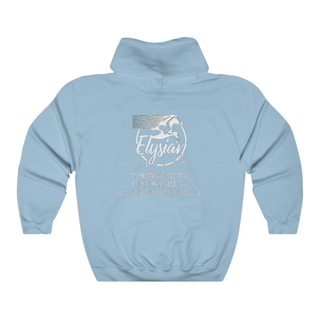 Elysian Fields - Adult Unisex Heavy Blend™ Hooded Sweatshirt - White Logo