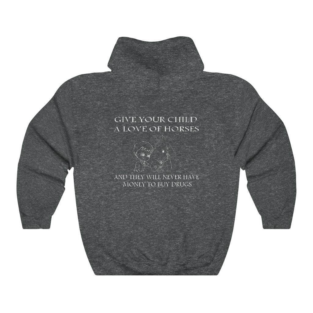 Say NO to Drugs - Adult Unisex Heavy Blend™ Hooded Sweatshirt - White Print