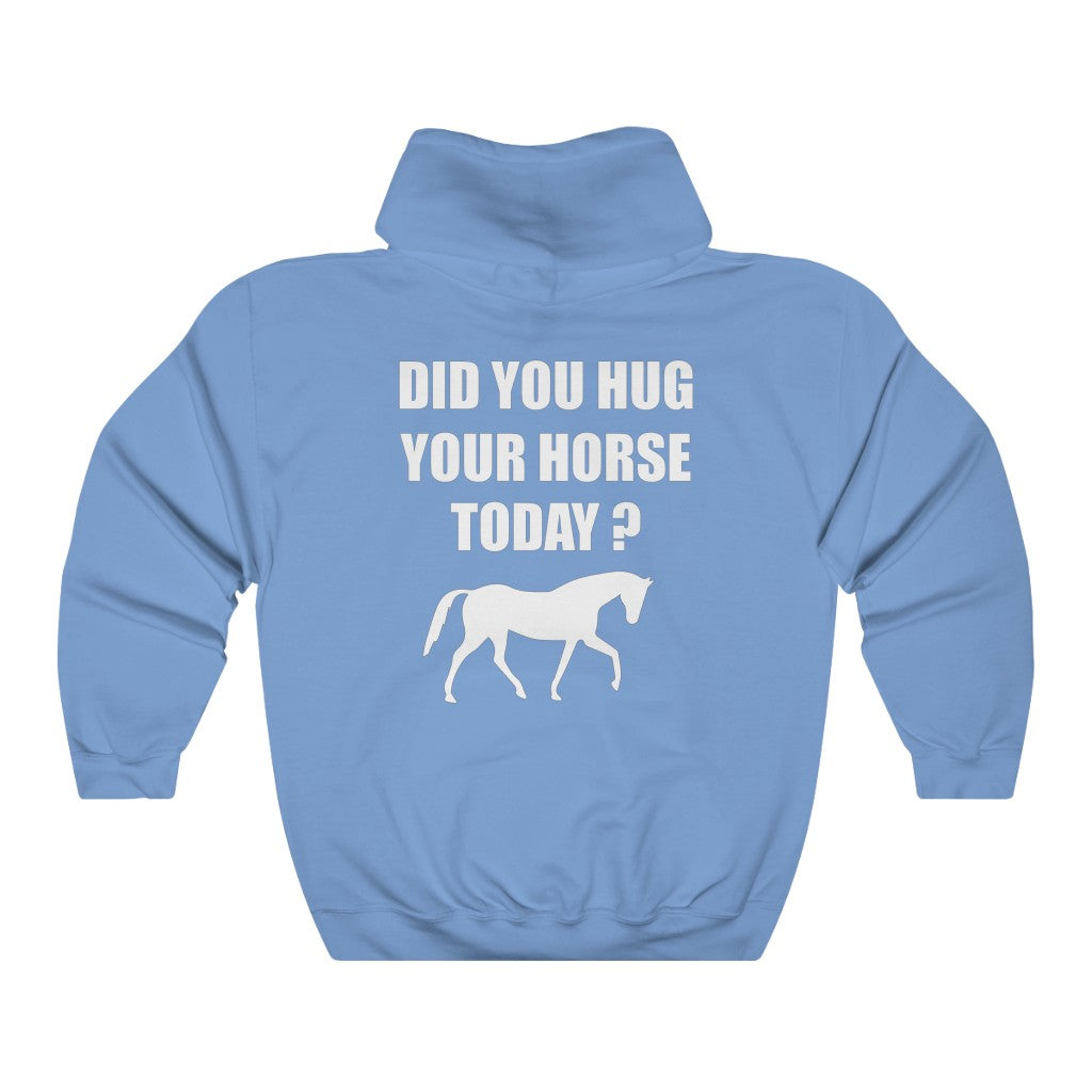 Horse Hugs - Adult Unisex Heavy Blend™ Hooded Sweatshirt - White Print