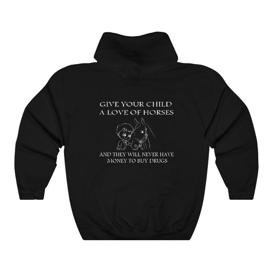 Say NO to Drugs - Adult Unisex Heavy Blend™ Hooded Sweatshirt - White Print