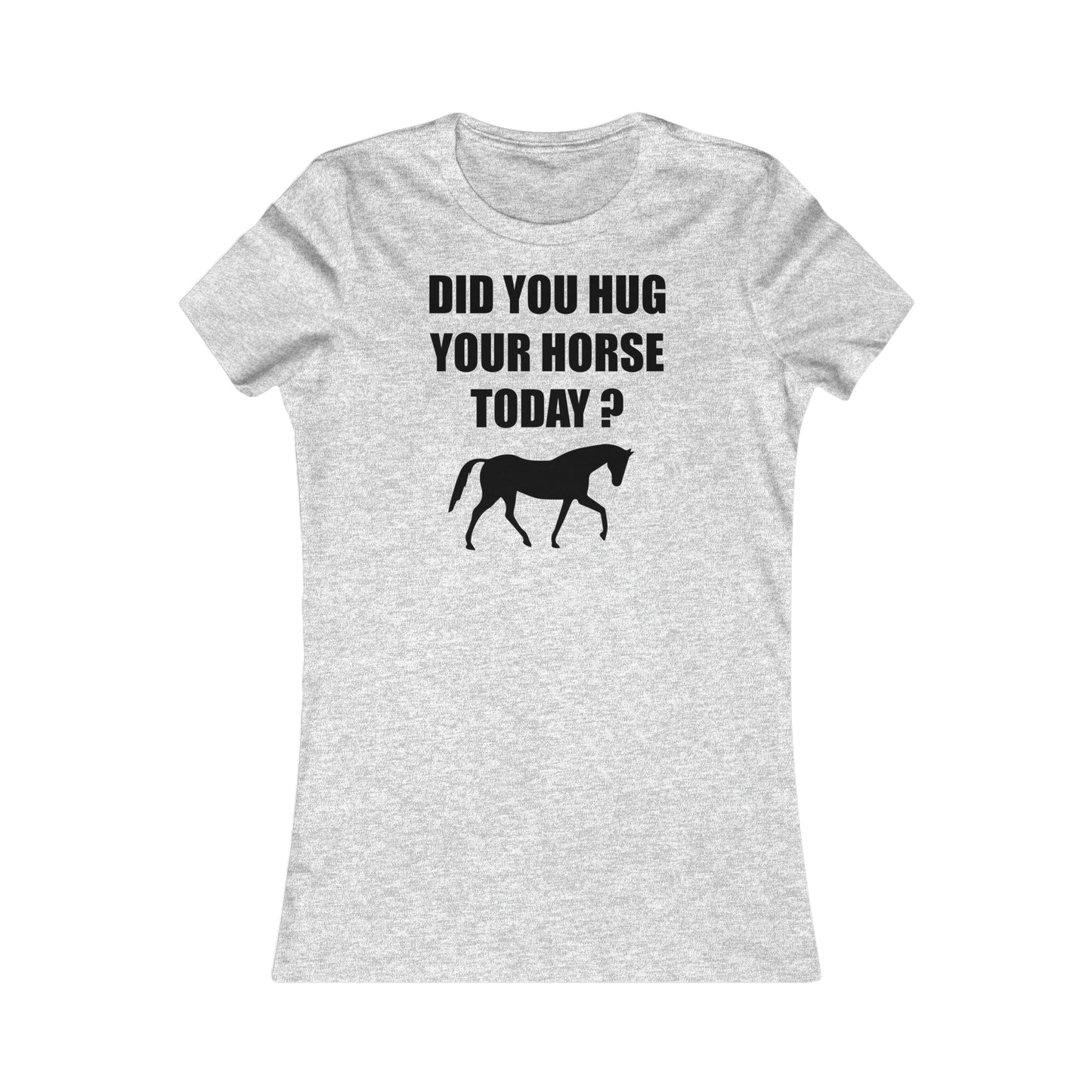 Horse Hugs - Women's Favorite Tee - Black Print