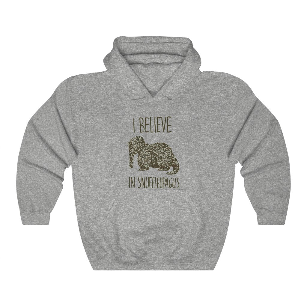 I believe in Snuffleupagus - Adult Unisex Heavy Blend™ Hooded Sweatshirt (Front)
