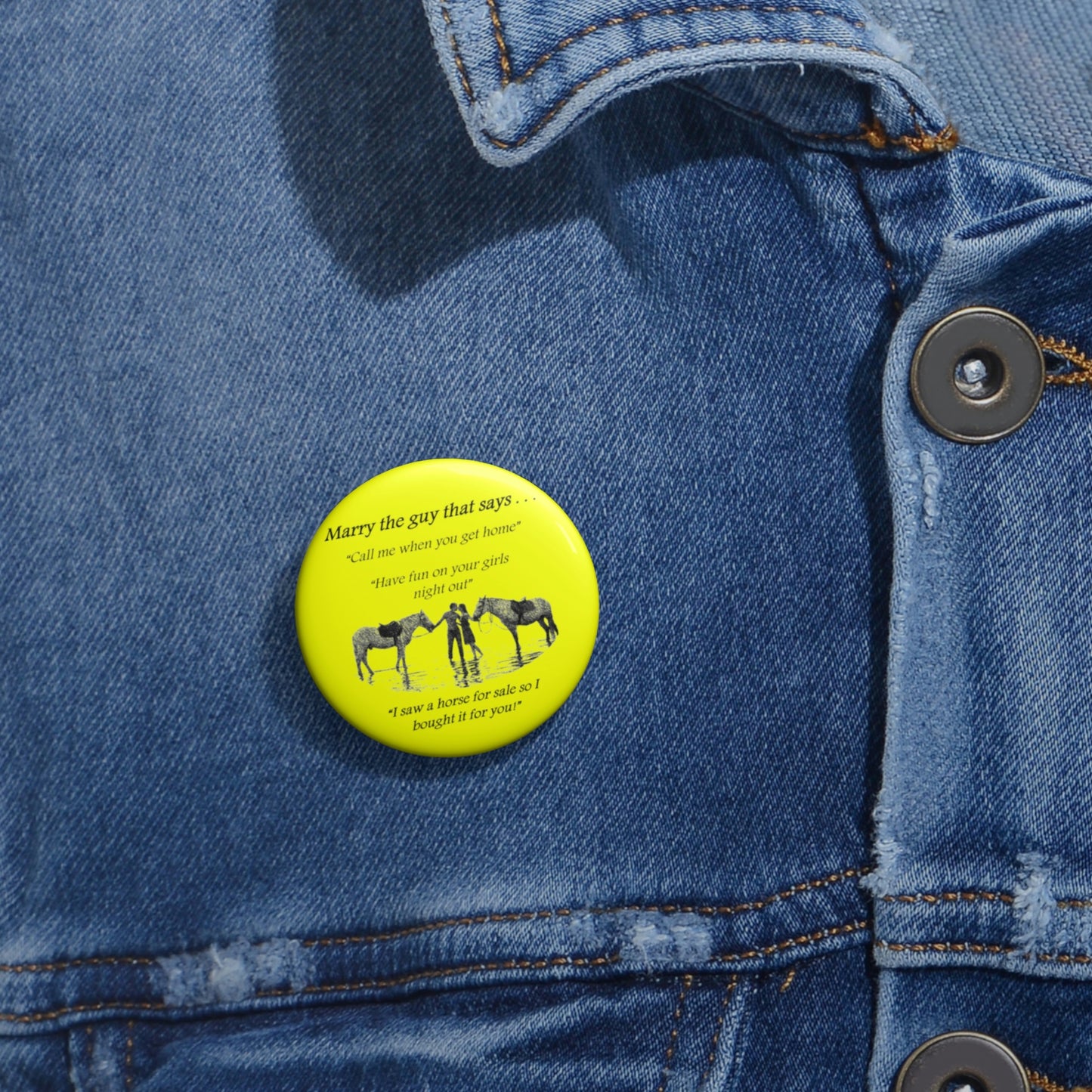 The One! - Custom Pin Buttons - Yellow