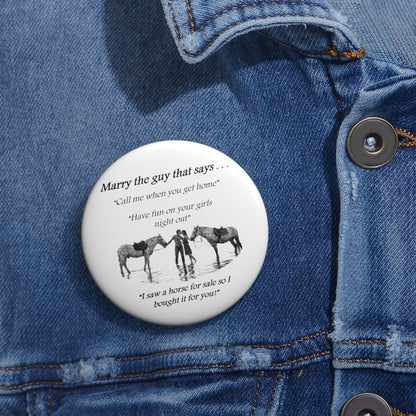 The One! - Custom Pin Buttons - White