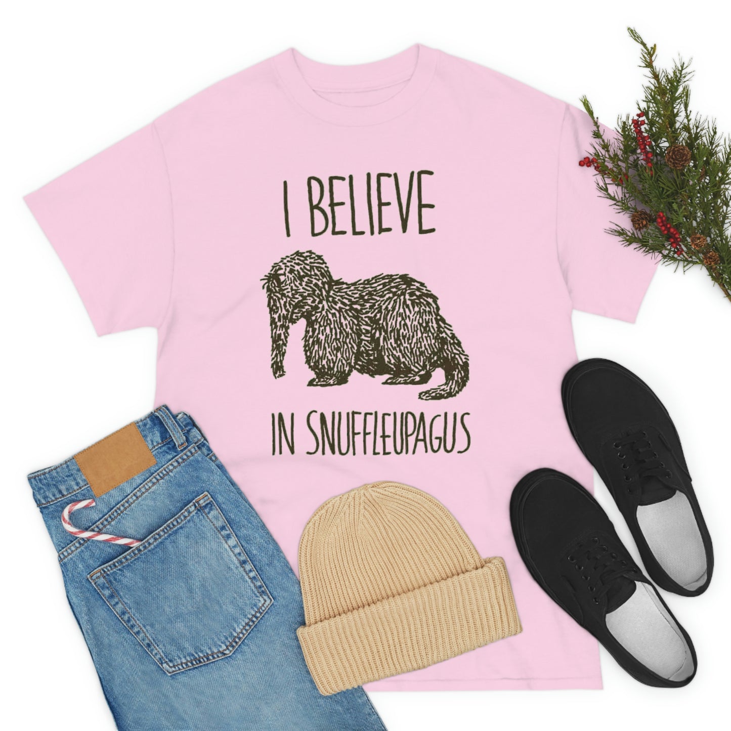 I Believe in Snuffleupagus - Unisex Heavy Cotton Tee