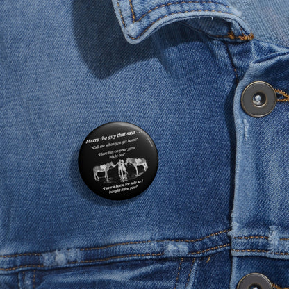 The One! - Custom Pin Buttons - Black