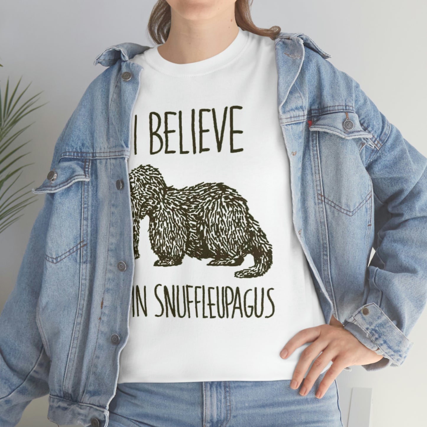 I Believe in Snuffleupagus - Unisex Heavy Cotton Tee