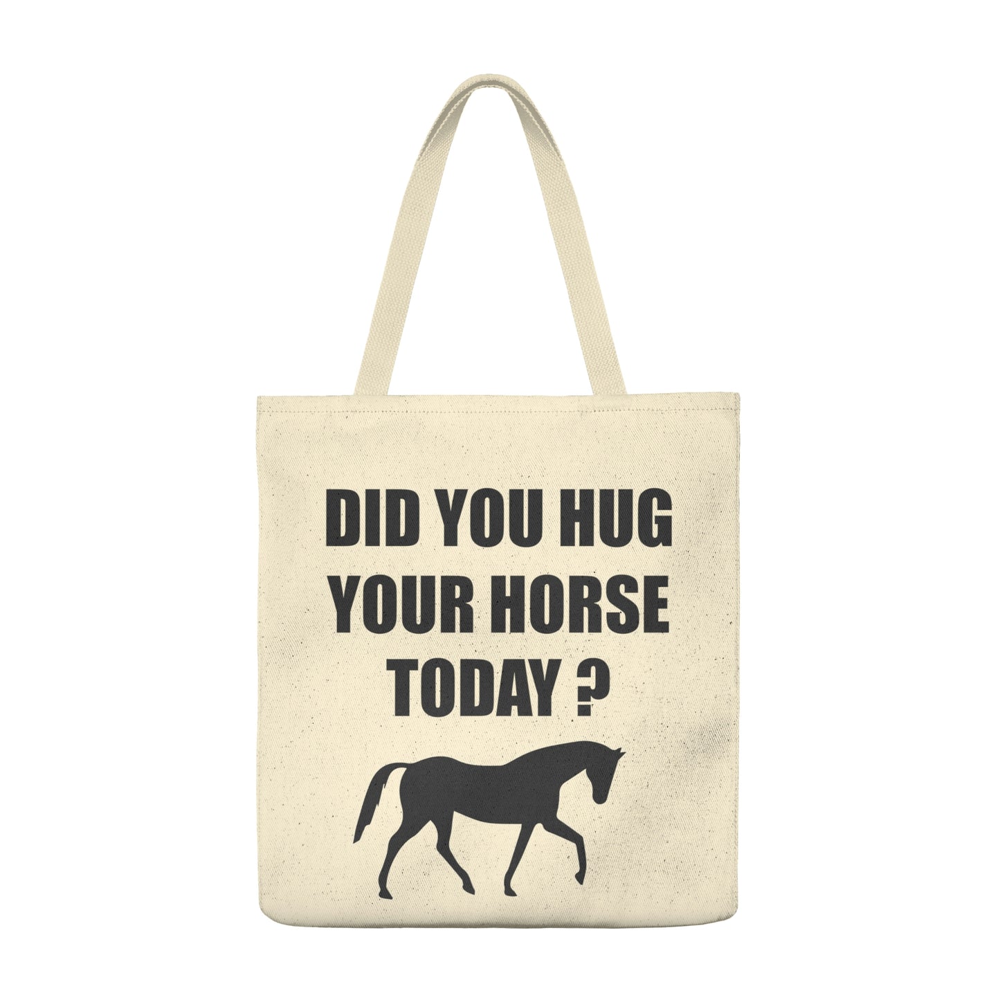 Horse Hugs - Shoulder Tote Bag - Roomy - Black Lettering