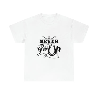Never Give Up - Adult Tee (Front Logo)