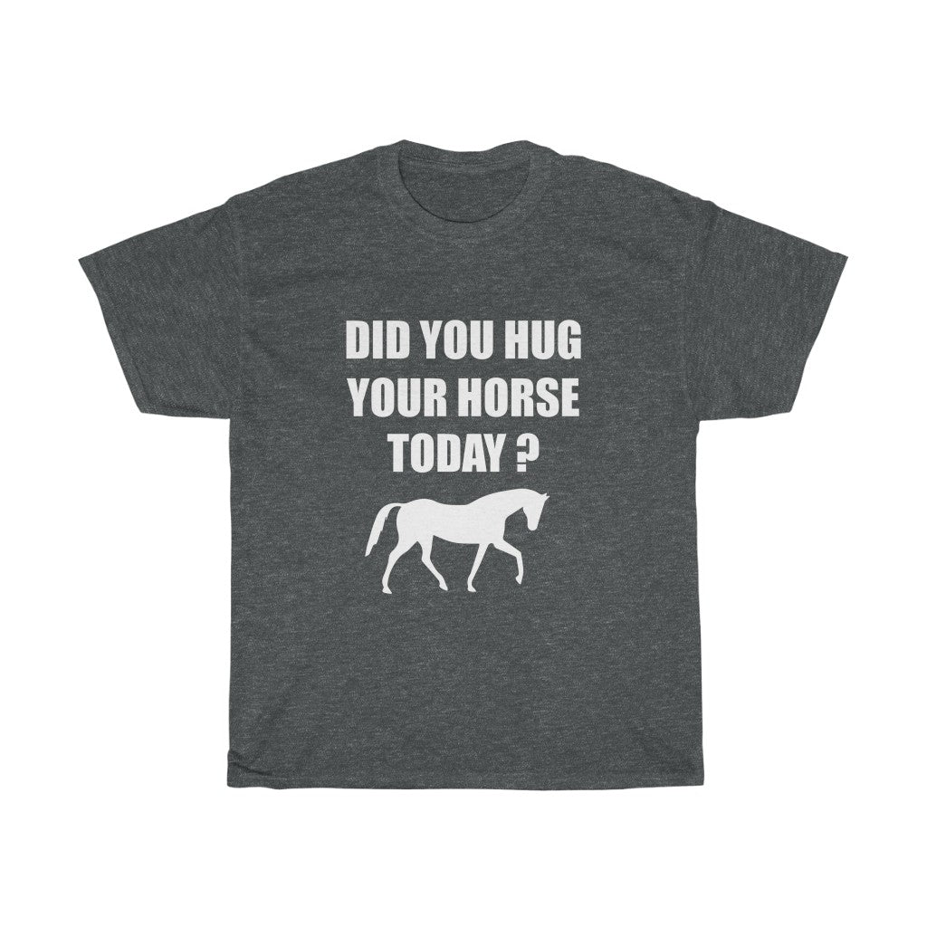 Horse Hugs - Adult Tee (Front Logo) - White Print