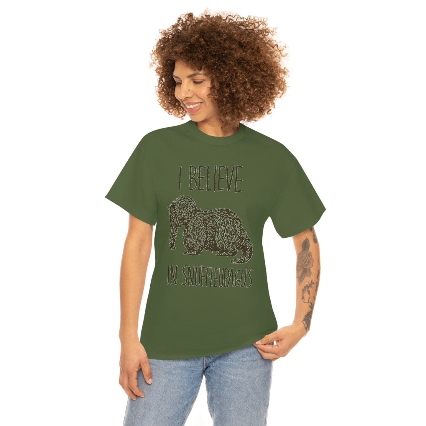 I Believe in Snuffleupagus - Unisex Heavy Cotton Tee