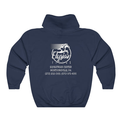 Elysian Fields - Adult Unisex Heavy Blend™ Hooded Sweatshirt - White Logo