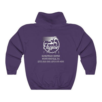 Elysian Fields - Adult Unisex Heavy Blend™ Hooded Sweatshirt - White Logo