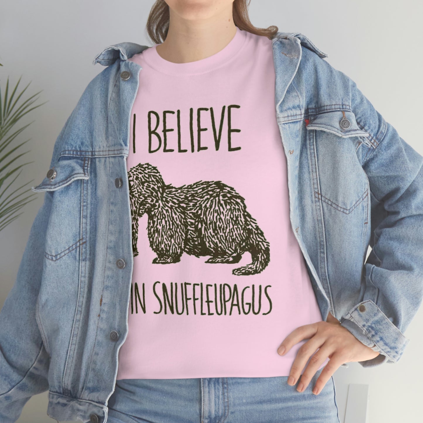 I Believe in Snuffleupagus - Unisex Heavy Cotton Tee