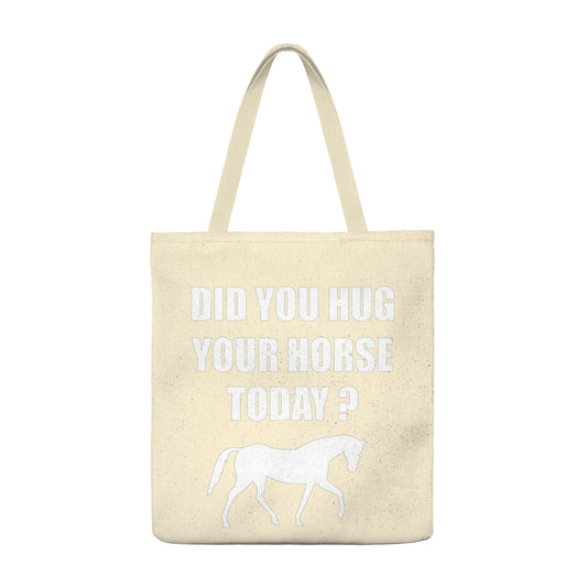 Horse Hugs - Shoulder Tote Bag - Roomy - White Lettering