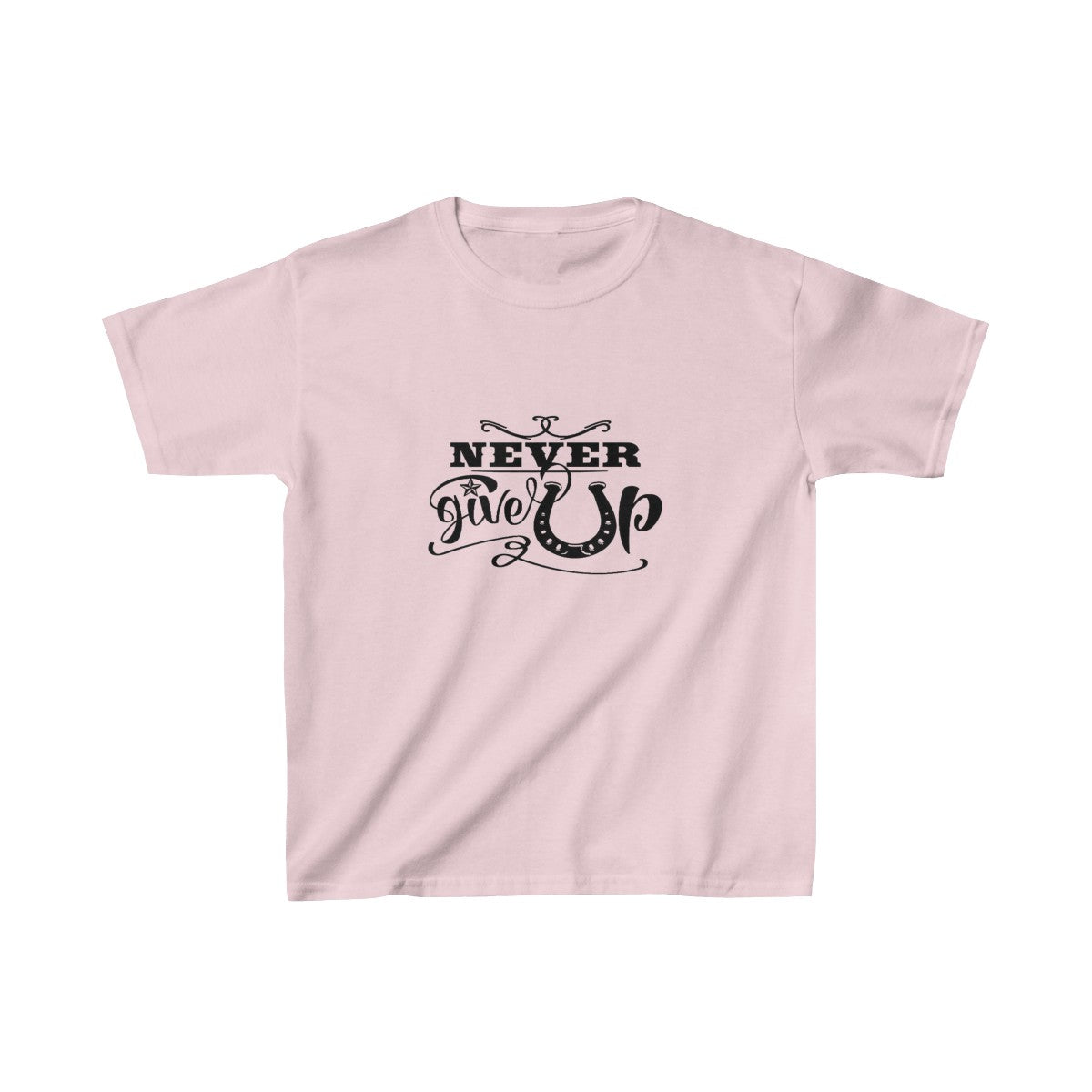 Never Give Up - Kids Heavy Cotton™ Tee