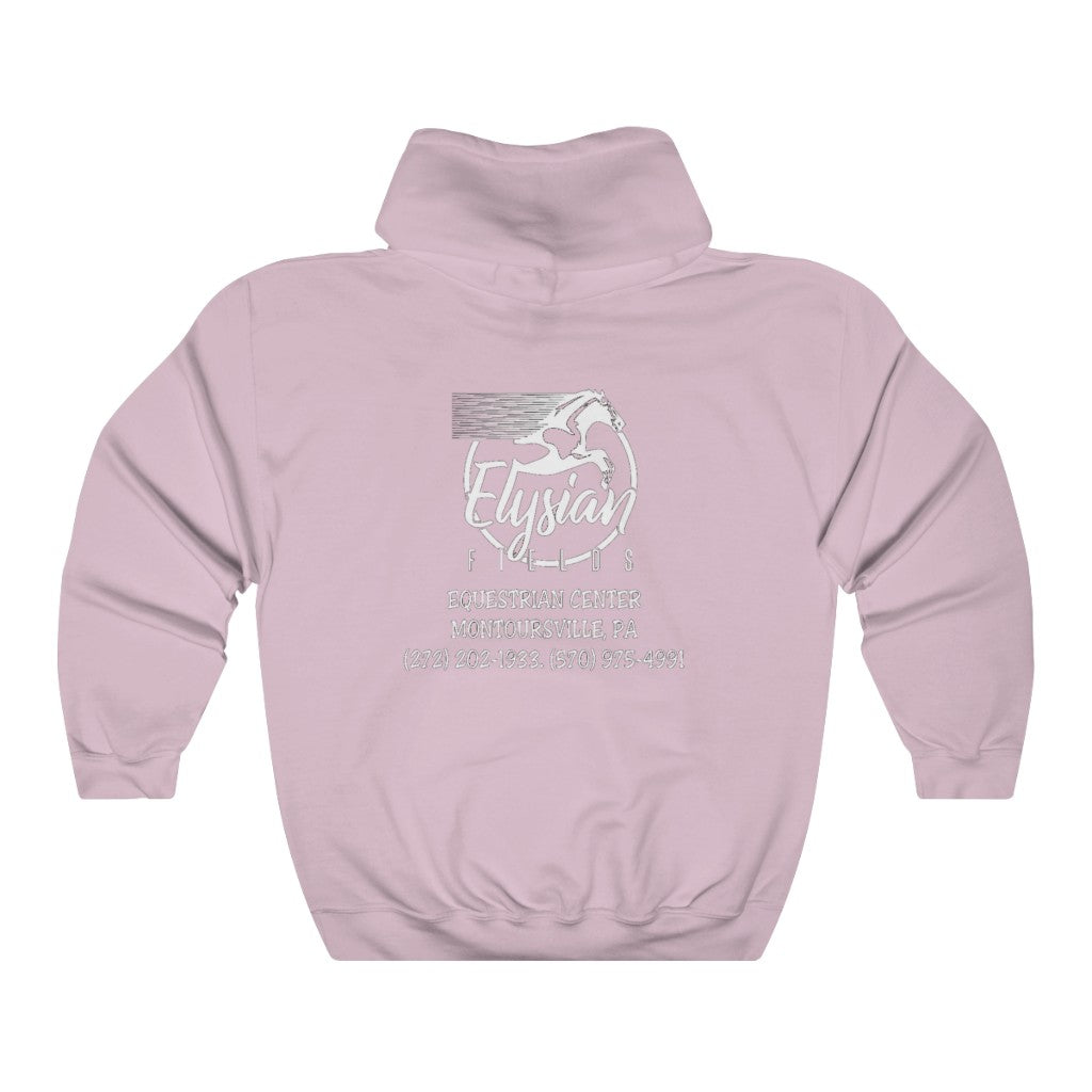 Elysian Fields - Adult Unisex Heavy Blend™ Hooded Sweatshirt - White Logo