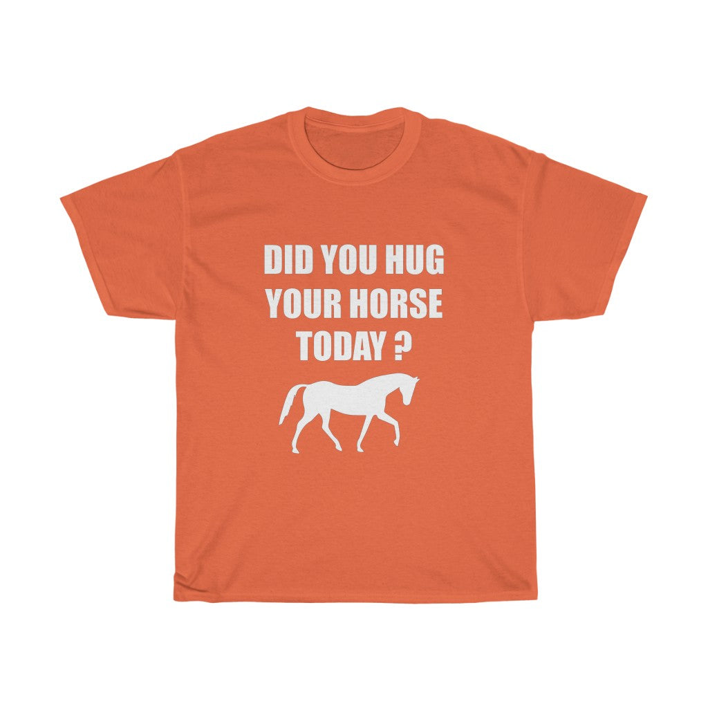 Horse Hugs - Adult Tee (Front Logo) - White Print
